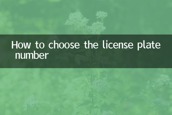 ナンバープレート番号の選び方