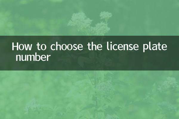 ナンバープレート番号の選び方