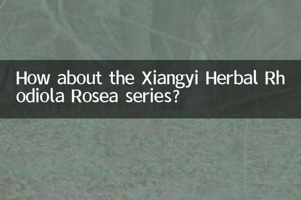 Que diriez-vous de la série Xiangyi Herbal Rhodiola Rosea ?