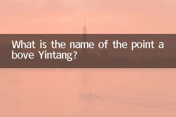 Yintang 위의 지점 이름은 무엇입니까?