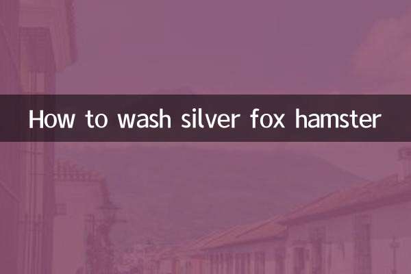 은여우햄스터 세탁방법