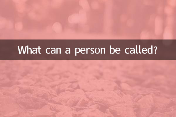 人的名字可以叫什么