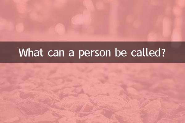 একজন ব্যক্তিকে কী বলা যায়?