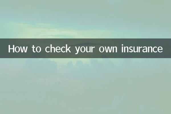 자신의 보험을 확인하는 방법