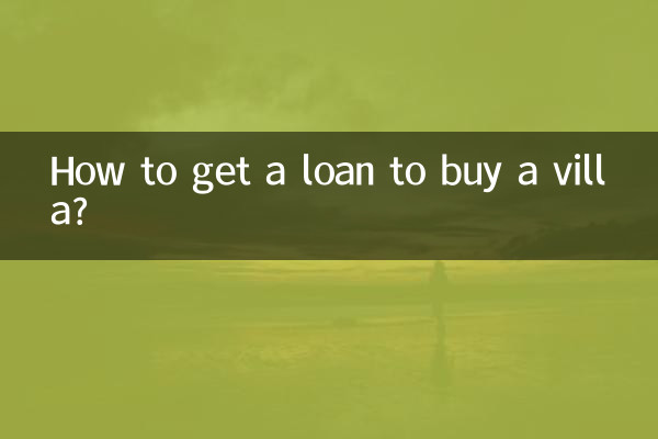 Wie bekomme ich einen Kredit für den Kauf einer Villa?