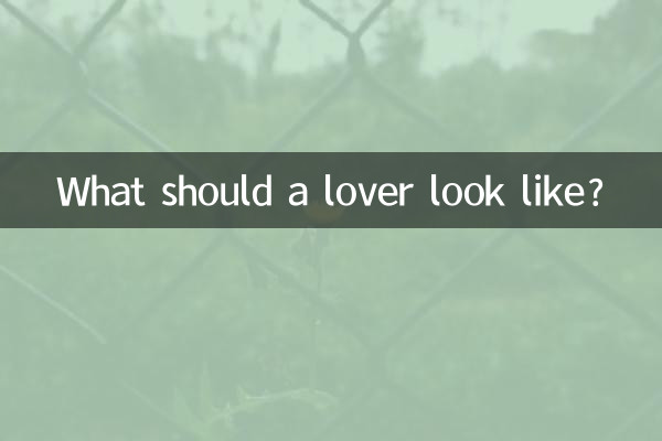 À quoi doit ressembler un amoureux ?