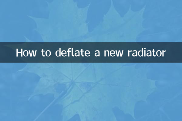 So lassen Sie die Luft aus einem neuen Kühler ab