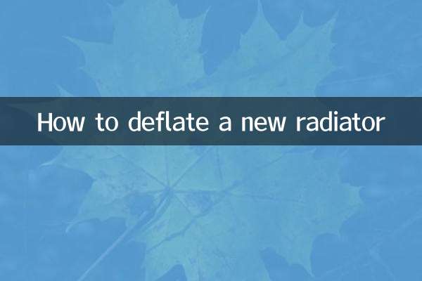 So lassen Sie die Luft aus einem neuen Kühler ab