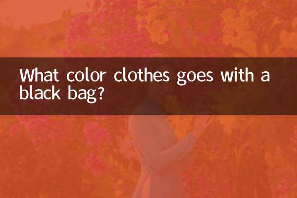 What color clothes goes with a black bag?