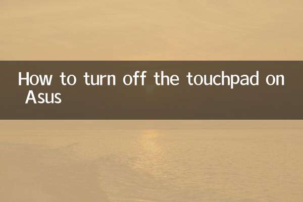 Asus에서 터치패드를 끄는 방법
