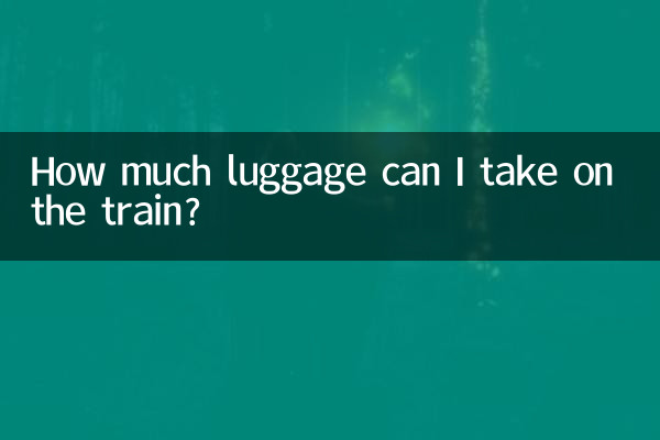 Quanta bagagem posso levar no trem?