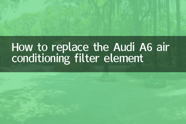 Come sostituire l'elemento filtrante del climatizzatore Audi A6