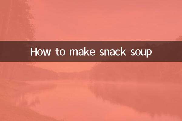 طرز تهیه سوپ میان وعده