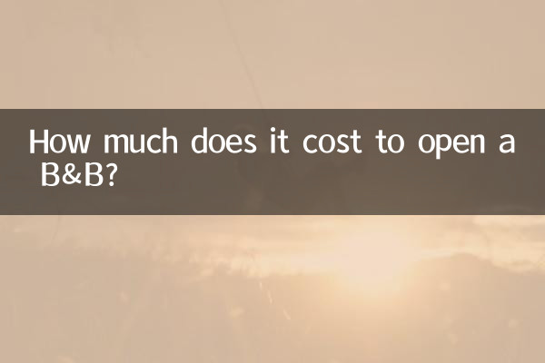 B&B를 여는 데 비용이 얼마나 드나요?