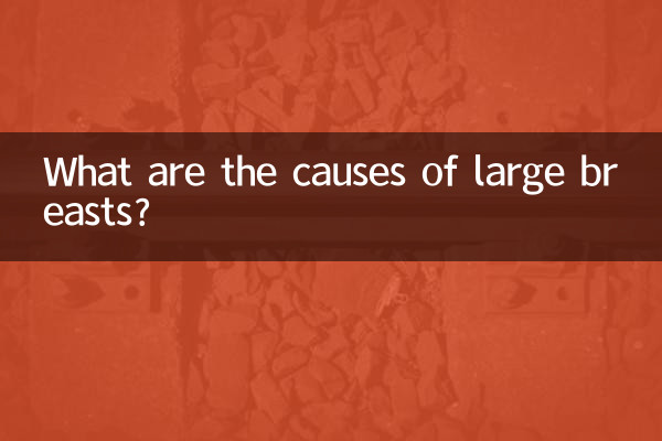 What are the causes of large breasts?