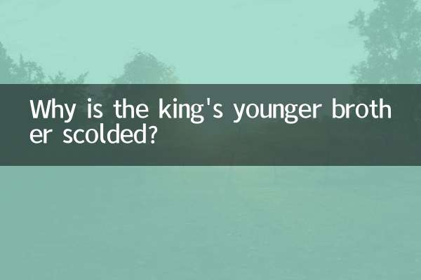 왕의 동생이 왜 꾸중을 받는가?