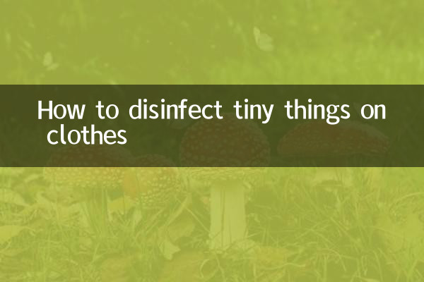 Come disinfettare le piccole cose sui vestiti