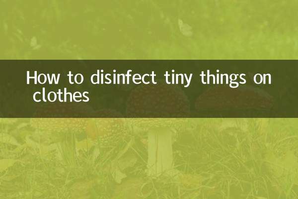 Come disinfettare le piccole cose sui vestiti