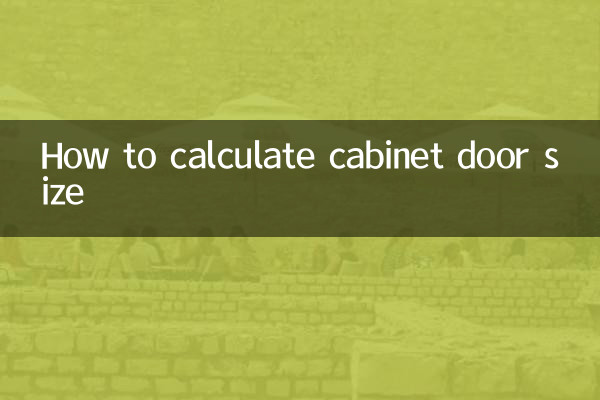 So berechnen Sie die Größe der Schranktür