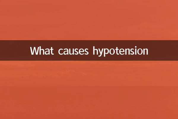 ¿Qué causa la hipotensión?