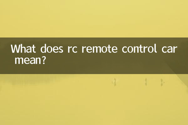 Was bedeutet ferngesteuertes Auto?