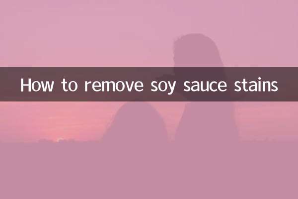 Comment enlever les taches de sauce soja