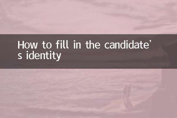 उम्मीदवार की पहचान कैसे भरें