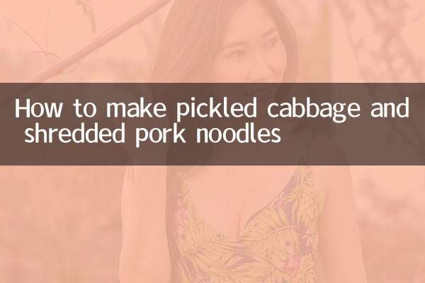 Cómo hacer repollo encurtido y fideos con cerdo desmenuzado