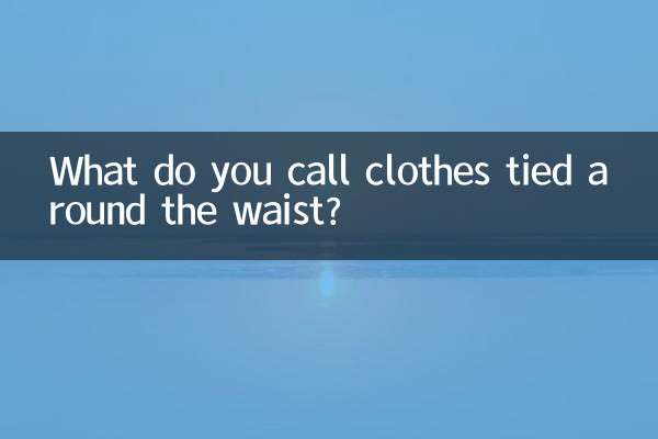 허리에 묶은 옷을 뭐라고 부르나요?