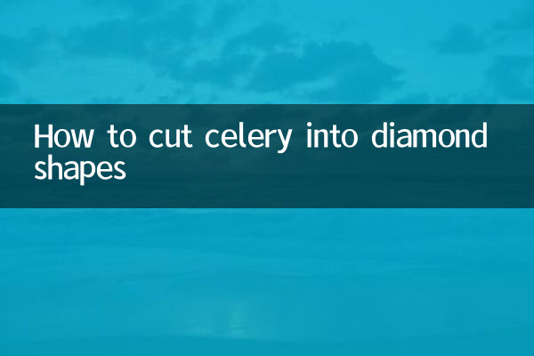 Wie man Sellerie in Rautenform schneidet