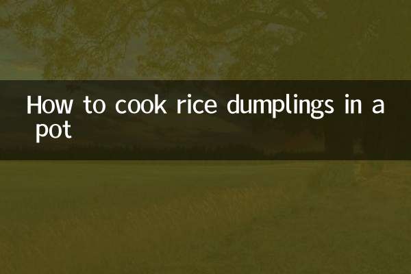 How to cook rice dumplings in a pot