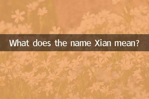Que signifie le prénom Xian ?