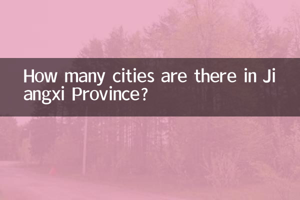 ¿Cuántas ciudades hay en la provincia de Jiangxi?