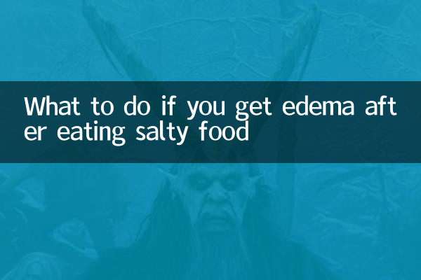 Cosa fare in caso di edema dopo aver mangiato cibi salati