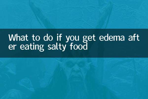 Cosa fare in caso di edema dopo aver mangiato cibi salati