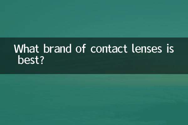 Quelle marque de lentilles de contact est la meilleure ?