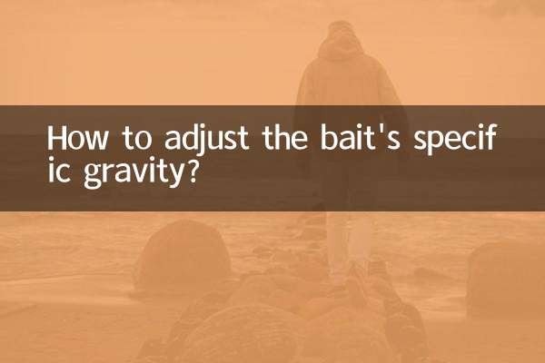 Come regolare il peso specifico dell'esca?