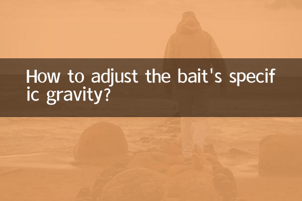 Come regolare il peso specifico dell'esca?