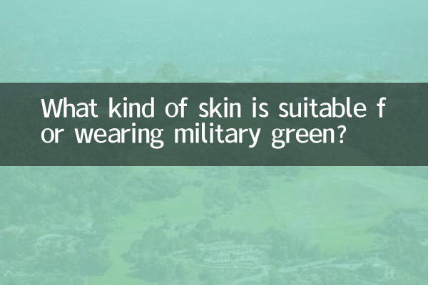 什么皮肤适合穿军绿色