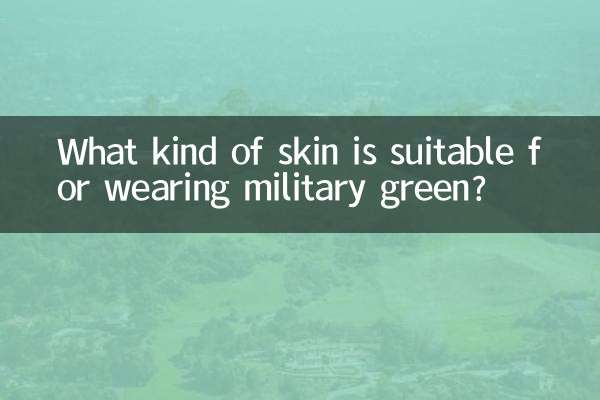 Quel type de peau convient pour porter du vert militaire ?