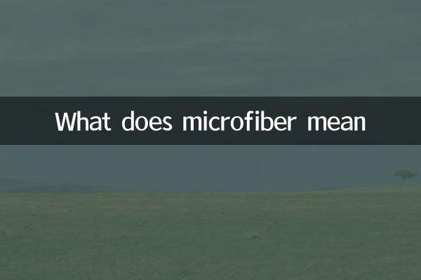 マイクロファイバーとはどういう意味ですか