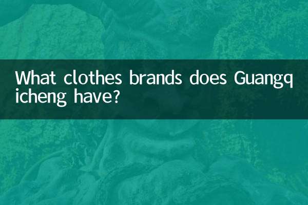 De quelles marques de vêtements Guangqicheng a-t-il?