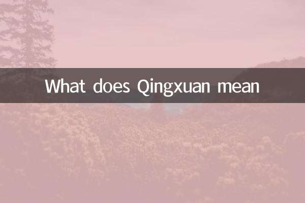 Что означает Qingxuan