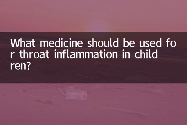 Quel médicament faut-il utiliser en cas d'inflammation de la gorge chez les enfants ?