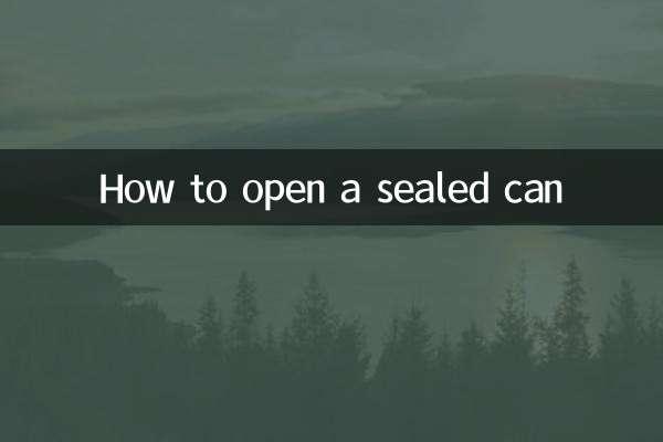 How to open a sealed can