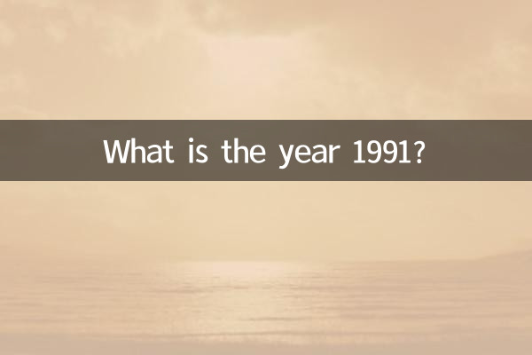 Что такое 1991 год?
