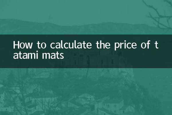 How to calculate the price of tatami mats