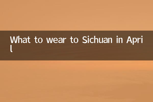 What to wear to Sichuan in April