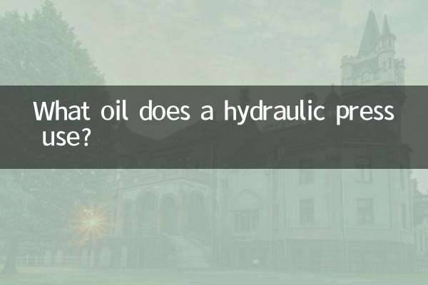 Que óleo uma prensa hidráulica usa?