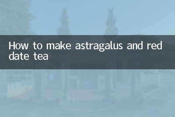 Comment faire du thé à l'astragale et aux dattes rouges